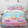 Luxury New 3D Print Unicorn Cute Cartoon Comforter Bedding Set,Duvet Cover Bed Set Quilt Cover Pillowcase,Queen Bedding Set