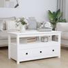 VidaXL Coffee Table White 102x49x55 Cm Solid Pine Wood 820932
