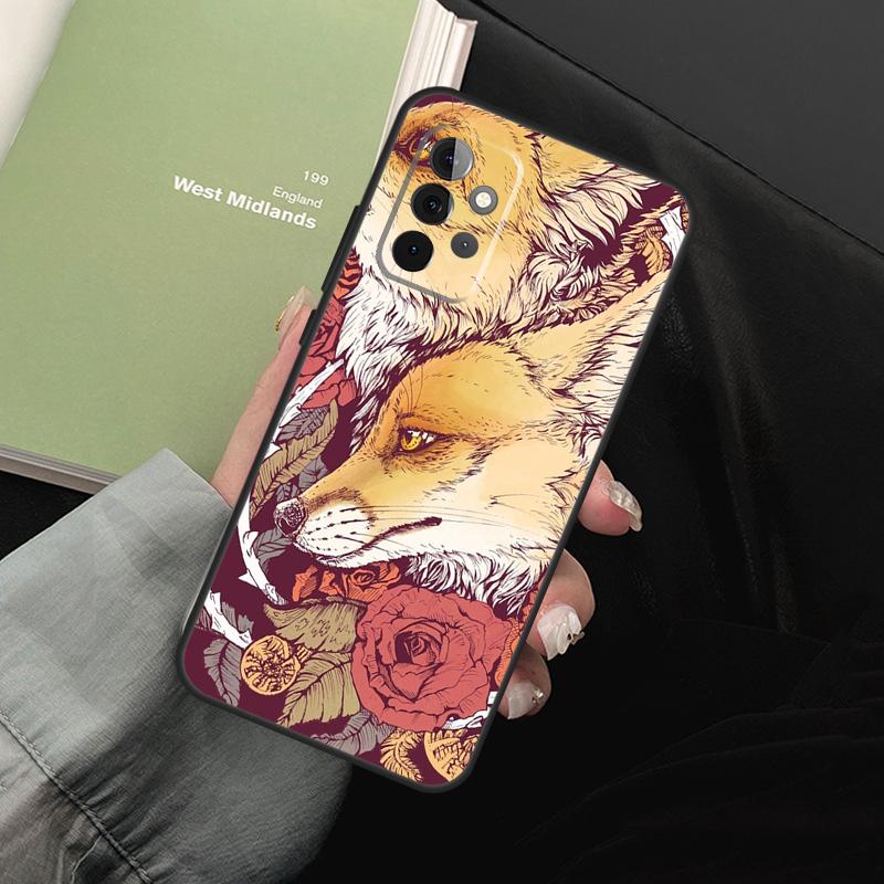 Cartoon Animal Fox For Samsung Galaxy A16 A06 A56 A36 A26 A05 A22 A32 A52 A54 A34 A14 A55 A15 A53 A33 A35 Case