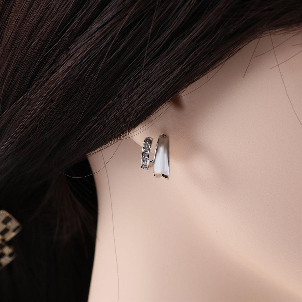 Двойной круг вечеринка подарок C-образные серьги серьги-гвоздики модные украшения корейский стиль серьги