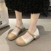 2024 Весна и осень Новый британский стиль Niche Design Sense Pearl Fashion Small Leather Shoes Женские туфли Mary Jane на плоской подошве в стиле ретро