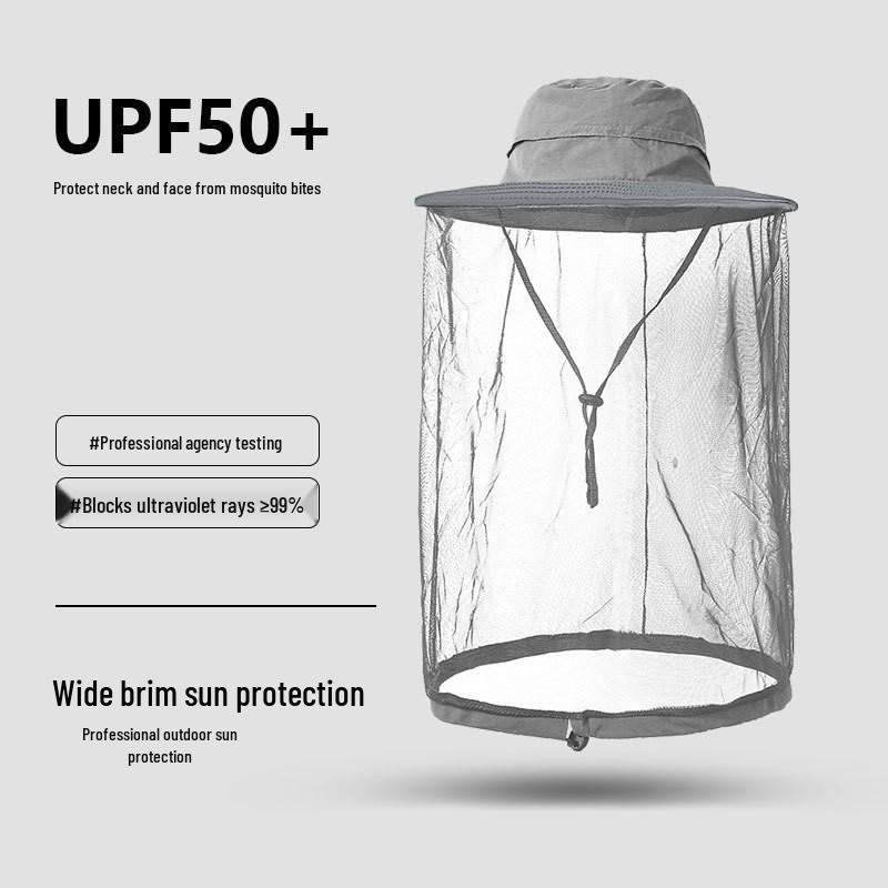 Унисекс летняя шляпа от солнца: Сетчатый, Защита от комаров, Быстросохнущий, Водонепроницаемый, Идеально подходит для рыбалки и альпинизма