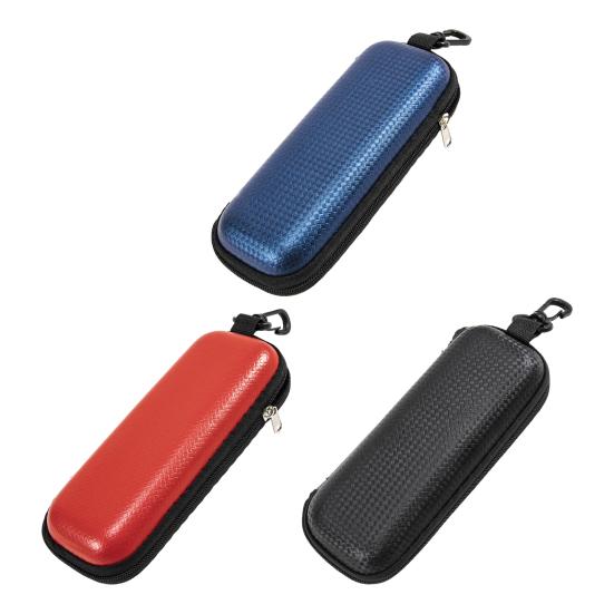 Портативный футляр для очков на молнии с металлическим карабином, высокопрочный EVA, устойчивый к сжатию, ретро-текстура под солому, спортивные аксессуары