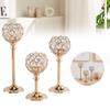 3 шт. Высокие подсвечники-вотивы Золотые подсвечники Хрустальные подсвечники для обеденного стола Свадебный декор