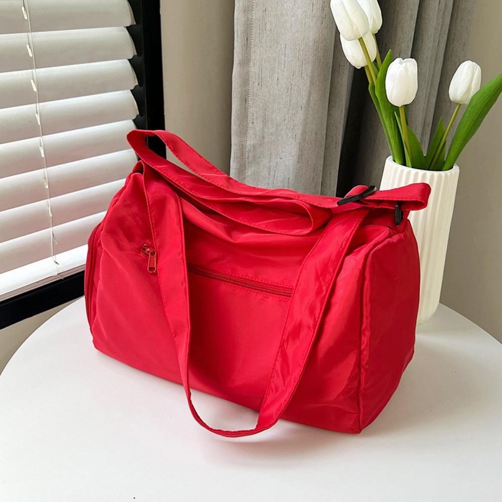 Canvas Crossbody Tote Bags Solid Color Luggage Bag Underarm Bag Sports Shoulder Bag Women