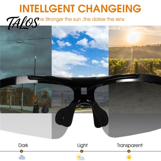 Cycling Eyeglasses Glasses Windproof Anti-Ultraviolet Comfortable Photochromic Polarized MTB Bike Eyewear for Riding Clear View