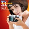 Haoge LH-X200B Square Metal Lens Hood with 49mm Adapter Ring and Metal Cap for Fujifilm X100VI x-100vi x100v x100f x100t x100s - Fujifilm Camera Acces