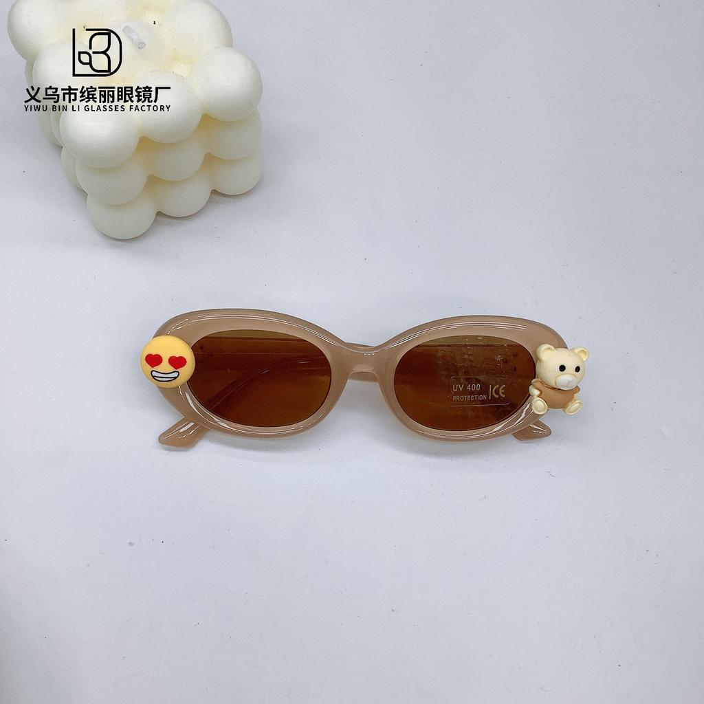 Fashion Oval Frame Children'S Sunglasses Fashion Sun Protection Uv Protection Baby Sunglasses Children'S Glasses