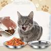 3-6Pcs Slip-Resistant Stainless Steel Cat Bowl Set Low-Profile Wide Design ForKittens & Small Pets Anti-Tip Base Feeding Station