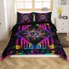 Death Moth Duvet Cover,Butterfly Comforter Cover Set Twin Size,Sun and Moon Galaxy Bedding Sets for Kids Boys Girls,Gothic Butterflies Boho