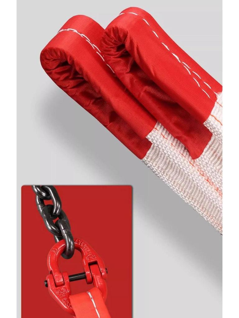 Сверхпрочный утолщенный подъемный строп со специальным кольцом - грузоподъемность от 3 до 5 тонн