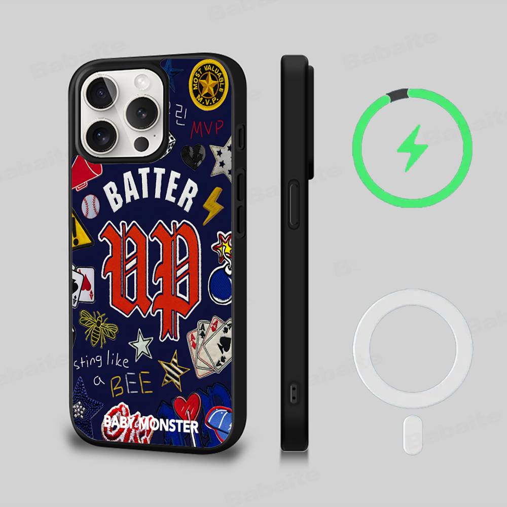 B-Baby M-Monster K-Kpop Phone Cover For iPhone 17 16 15 14 13 12 11 Pro Max Mini For Magsafe Magnetic Wireless Charge