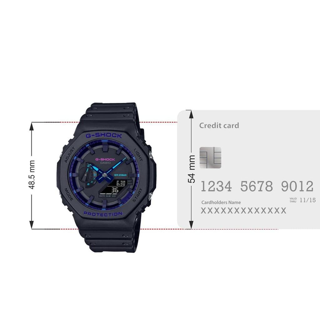 Casio Мужские аналогово-цифровые часы G-Shock GA-2100VB-1A