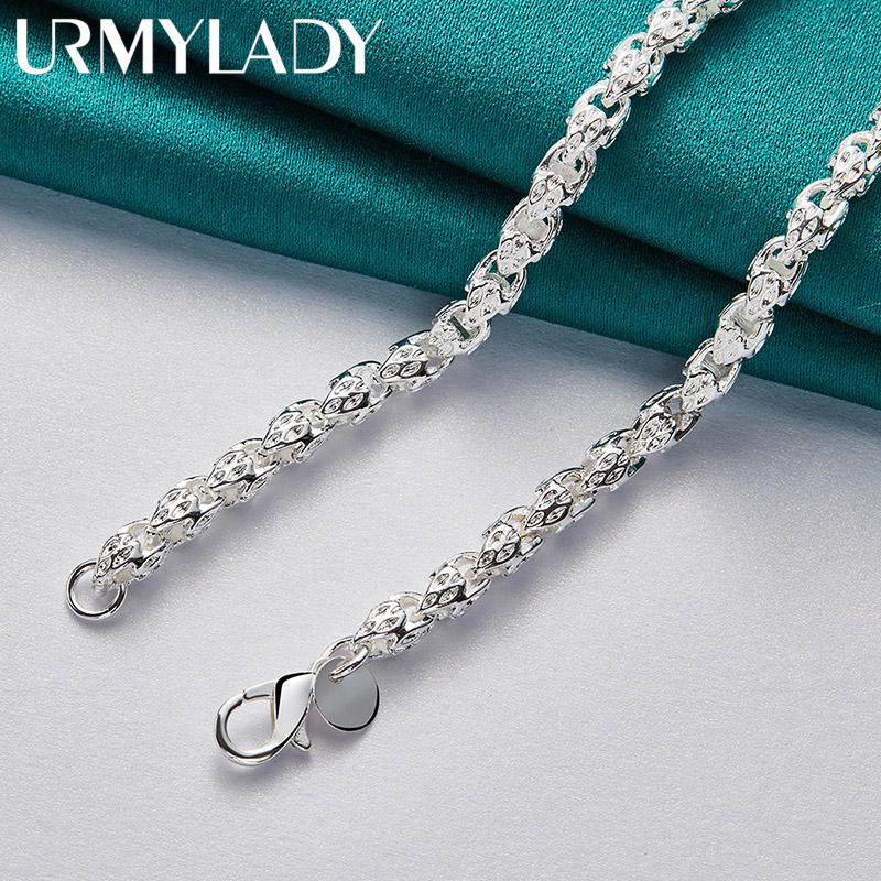 Мужское ожерелье из стерлингового серебра 925 пробы 20/24 дюйма, модные ювелирные изделия MN305