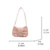 PU Leather Square Pleated Handbag Underarm Bow  Armpit Bag Fashion Bowknot Shoulder Bag  Work