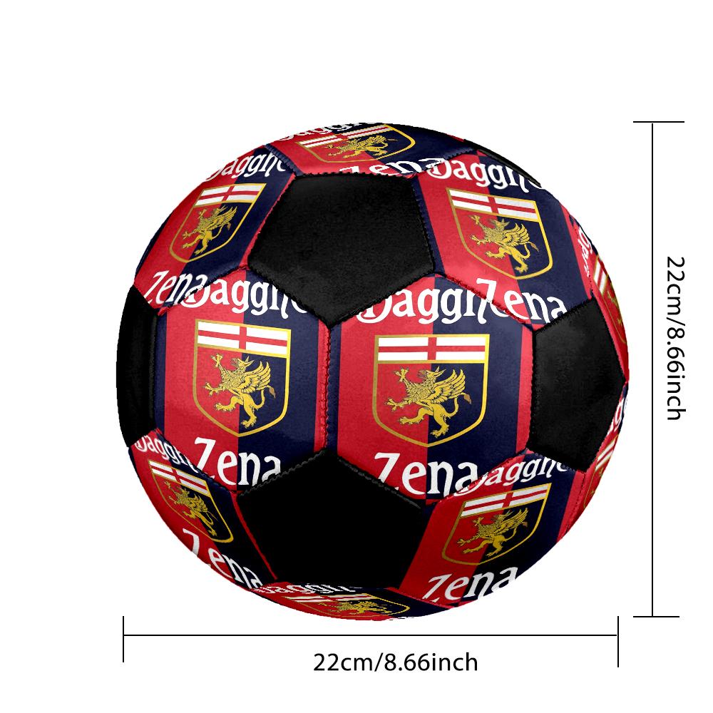 Футбольный мяч для зала Genoa CFC Цветной Машинная строчка ПВХ Размер 5 Готов к командным тренировкам и соревнованиям Прочный Высокий отскок Крутой Спортивный подарок