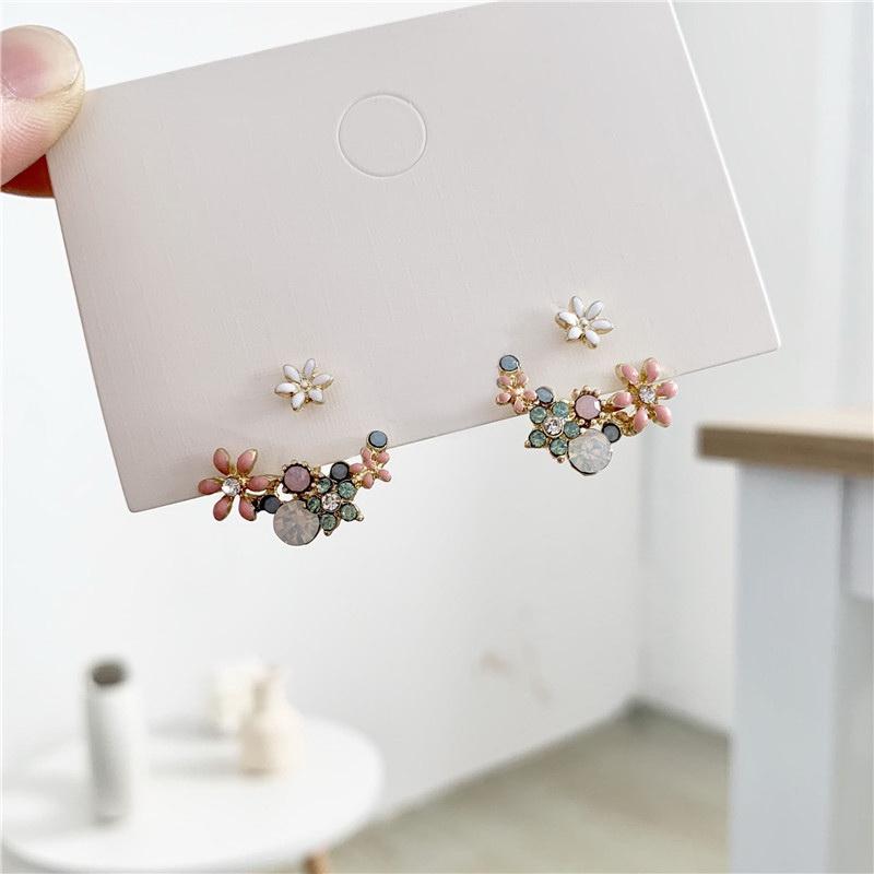 Korean Exquisite Flower Butterfly Earrings For Women Bling AAA Zircon Stud Earring Girl Wedding Party Sweet Jewelry Brincos