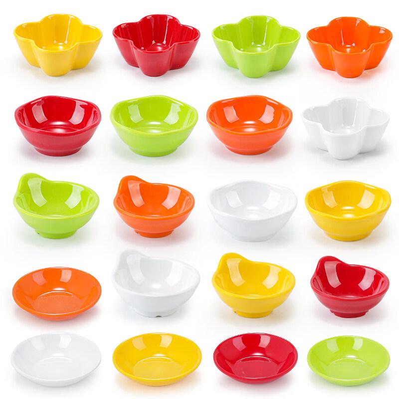 Меламиновые круглые соусницы с 3 отделениями (10-Pack)