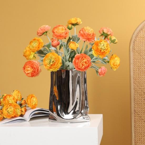 Искусственный пион с 3 головками, реалистичный, устойчивый к выцветанию цветочная композиция, реквизит для фото, макет сцены, искусственный шелковый цветок для свадебного декора сада