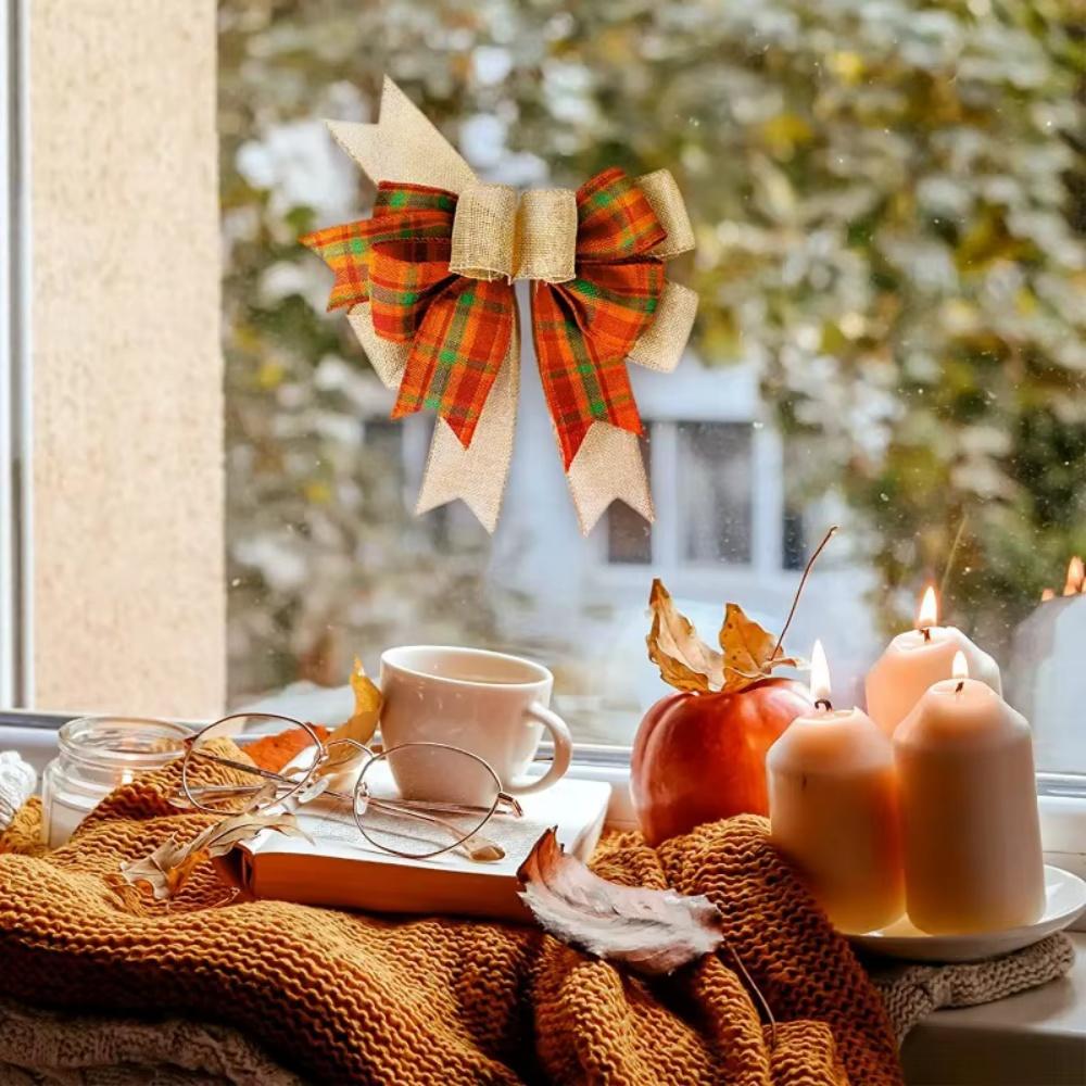 3 шт., Рождественский бант, Подвеска для украшения двери, Украшение для рождественской елки, Бант