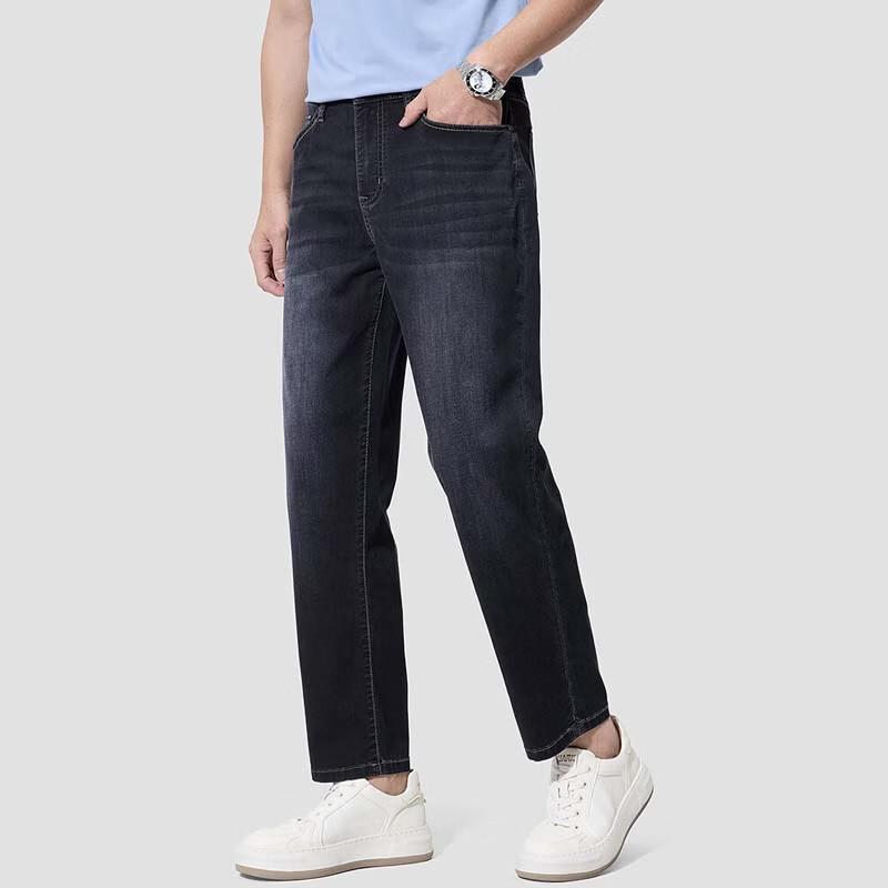 SEPTWOLVES Men's Lightweight Stretch Denim Cropped Pants