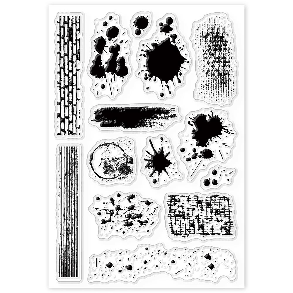 PVC Plastic Stamps for DIY Scrapbooking Photo Album Decorative Cards Making Stamp Sheets 16x11x0.3cm