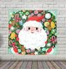Cartoon Santa Claus Pattern Tapestry Home Bedroom Living Room Wall Decoration Christmas Theme Tapestry