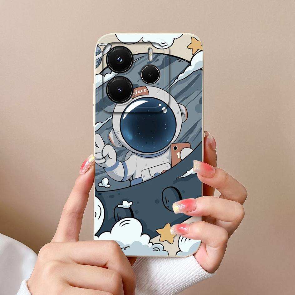 New Case For Redmi Note 11 11S 11E 11T 14 14S 12 12S 12R 12Turbo Pro Plus 4G 5G Fashion Astronaut Pattern Slim Silicone Anti Drop Shell For Redmi Capa