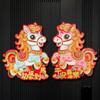 1 Pair Chinese Style New Year Door Sticker Flocking Paper Spring Festival Couplets  Celebration
