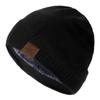 Unisex Winter Hats Solid Color Knitted Hats For Men And Women Outdoor Add Fur Lining Beanie Cap