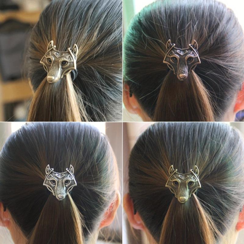 Винтажные резинки для волос с металлическим подвесом в виде животных, резинки для волос, элегантные держатели для хвостиков, украшения для волос