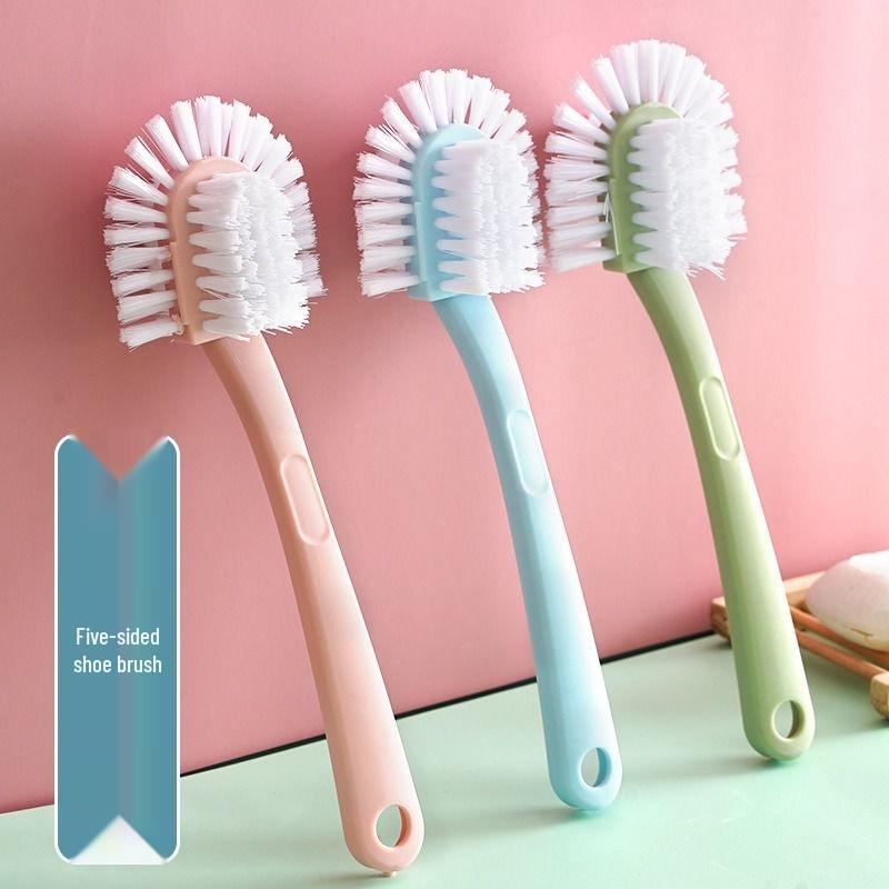 Shoe Cleaning Multi-Tool: Gentle Five-Sided Soft Bristle Brush for Shoes & Laundry