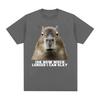 Idk How Much Longer I Can Slay Capybara Funny Meme T Shirts Men Retro Fashion High Quality Oversized Cotton T-shirt Tops Unisex