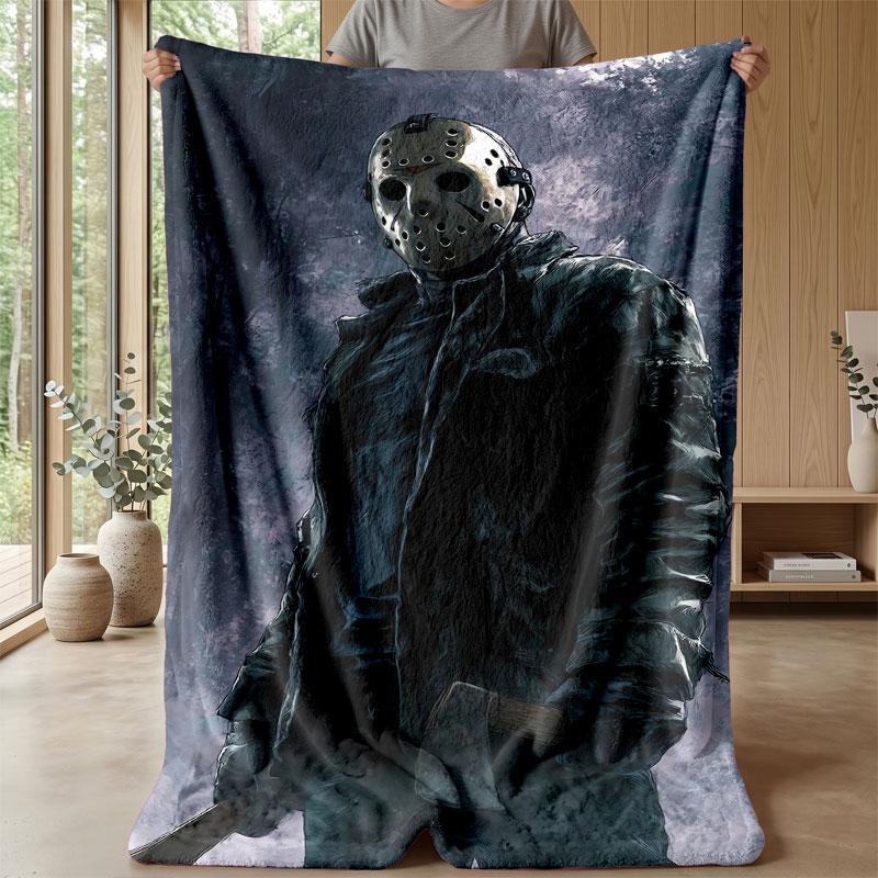 Soft Flannel Blanket Lightweight Cozy Bedroom Living Room CoverFriday the 13th Jason Voorhees
