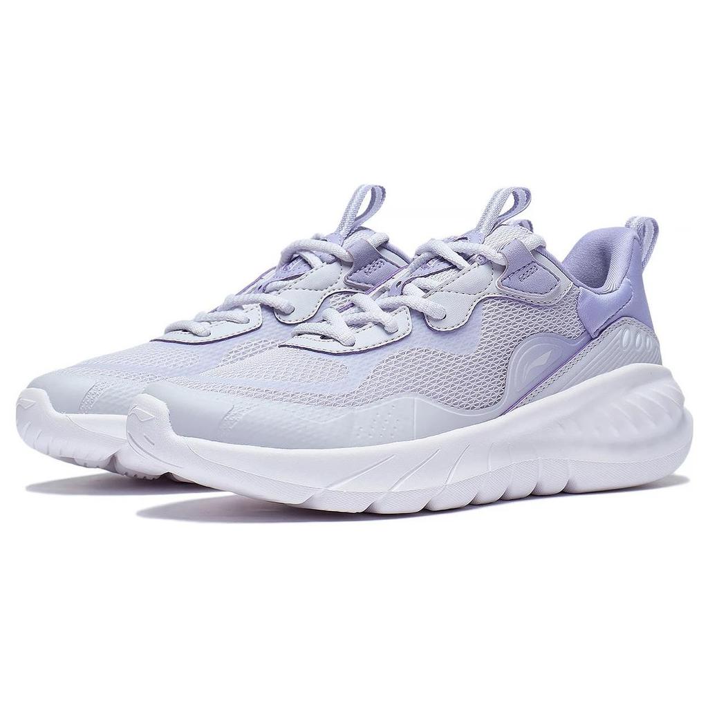 Li Ning Easy Flex Soft Resilient Breathable Durable Shock Absorbing Low Top Running Shoes Women Sneaker Light-Mist-Purple ARST074-2