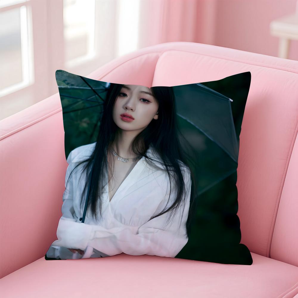 Popular fashion Chinese singer SShan Yichun Cushion Cover Pillowcase Short Plush Invisible zipper Room Sofa Cushion Cover