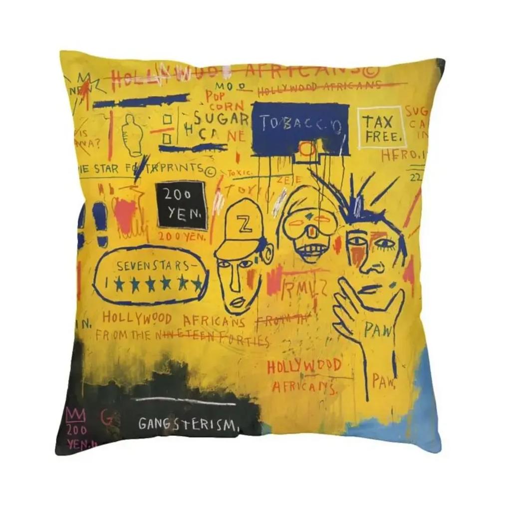 New Street Graffiti Cushion Cover Polyester Throw Pillow Case for Sofa Square Pillowcase Home Decorative 45x45cm 18x18Inch