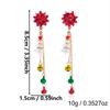 Bell Xmas Drop Dangle Stud Rhinestone Christmas Jewelry Sweet Christmas Earrings  Christmas