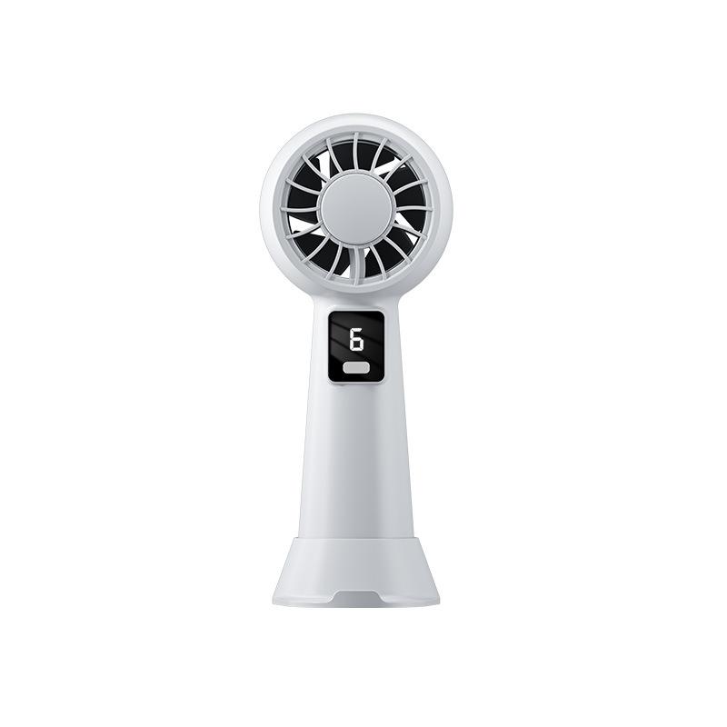 2026 New USB Mini Fan with Digital Display, 6-Speed Wind, Long Battery Life, Handheld Desktop Portable