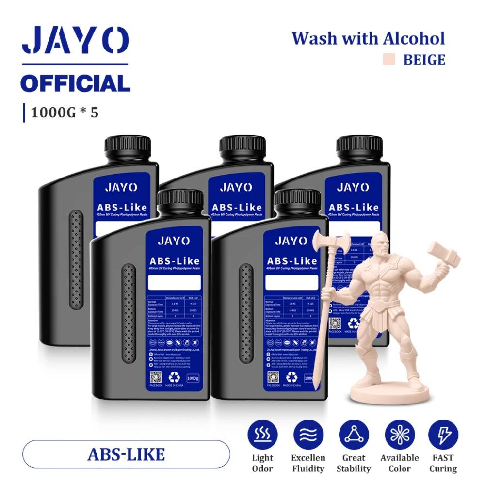 JAYO Стандартный/Подобный ABS/Высокопрочный/Подобный ПА Смола 5 кг 395-405 нм УФ-отверждаемая Фотополимерная Быстрая Смола для LCD/DLP/SLA 3D-принтера