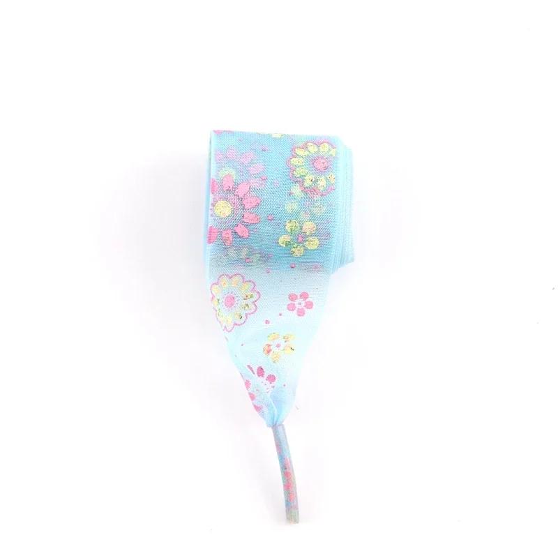 Шнурки для обуви Snow Yarn, плоские шнурки с принтом, ширина 2,5 см, ультратонкие прозрачные спортивные шнурки для женщин, шнурки 80/100/120 см