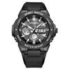 FOXBOX Top Luxury Mens Watch LIGE Fashion LED Digital Watches Men Gifts 50M Waterproof Luminous Steel Quartz Wristwatches Reloj