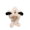Dog Ears Cute Hooded Scarf Creative Plush Integrated Hat Hat Scarf Set  Winter