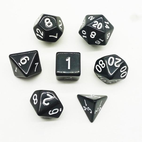 7 шт./лот, многогранные игральные кости из смолы D&D D4 D6 D8 D10 D% D12 D20, многогранные игральные кости TRPG, настольные игры