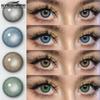 2 шт. Натуральные коричневые цветные контактные линзы Высококачественные контактные линзы для голубых глаз Серые линзы для красоты зрачков Зеленые линзы для глаз