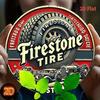 Винтажная круглая металлическая табличка Firestone Tire Ретро Настенный Декор 8 Дюймов Рустикальный Мужская Комната Гараж Бар