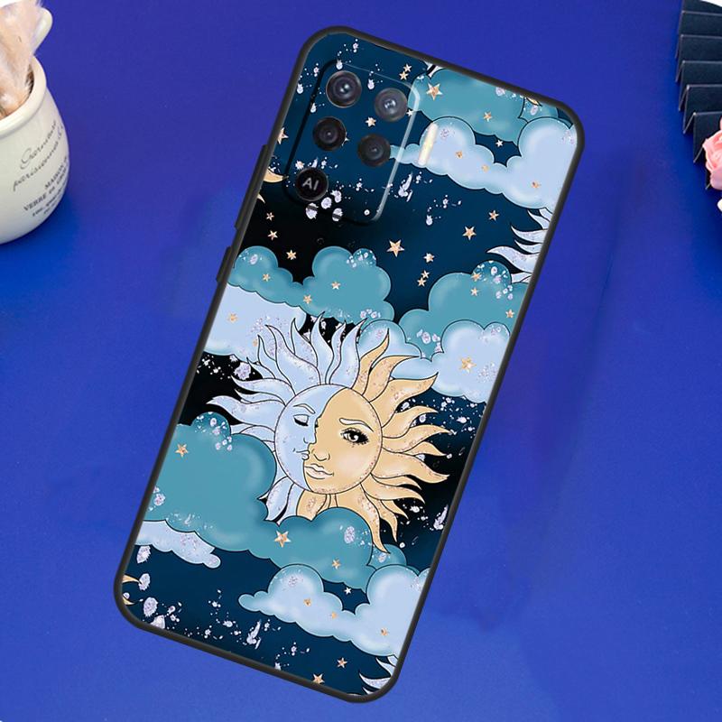 Чехол Sun Moons Star Signs Astrological Celestial для OPPO A5S A1K A15 A52 A72 A54 A74 A94 A91 A5 A9 A31 A53 A53S 2020, задняя крышка