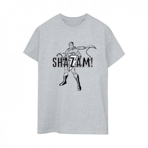 DC Comics Womens/Ladies Shazam Outline Cotton Boyfriend T-Shirt