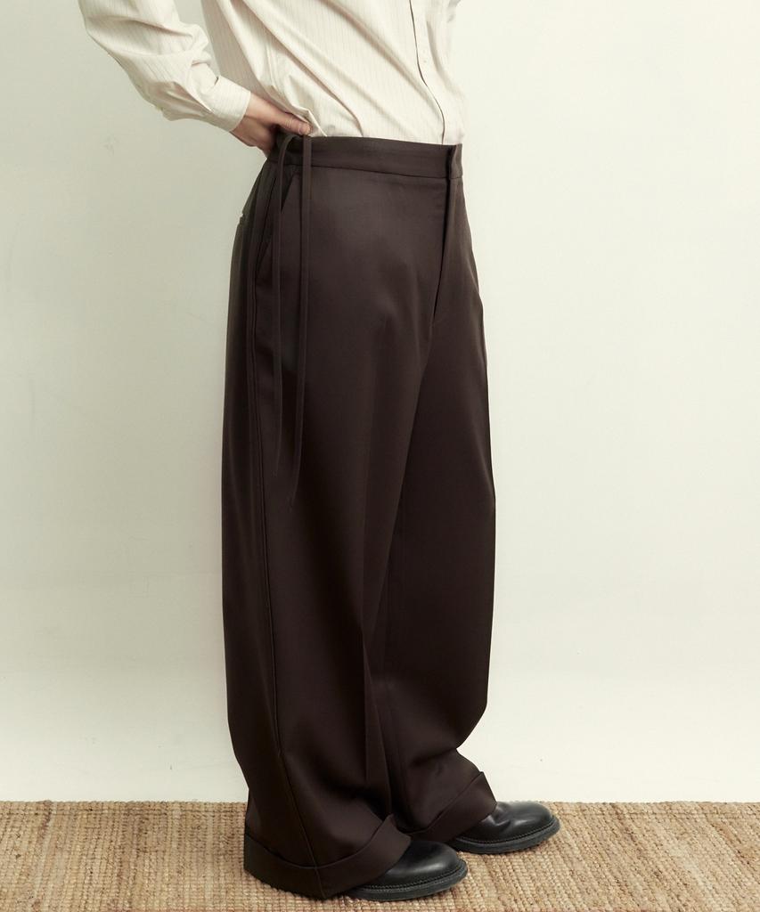 YOUTH String Wide Pants - Brown