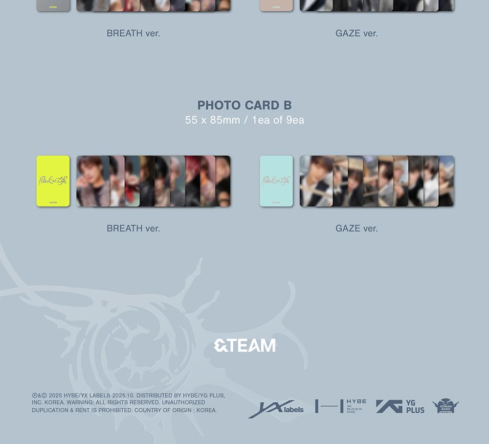 (ДЫХАНИЕ / ВЗГЛЯД вер.) &TEAM [Back to Life] KR 1-й мини-альбом